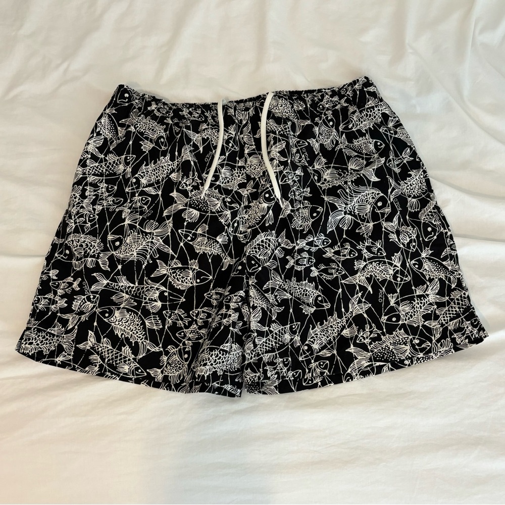 Polo Ralph Lauren Japanese Koi Fish In Net Swim Trunks • Size XL Black White